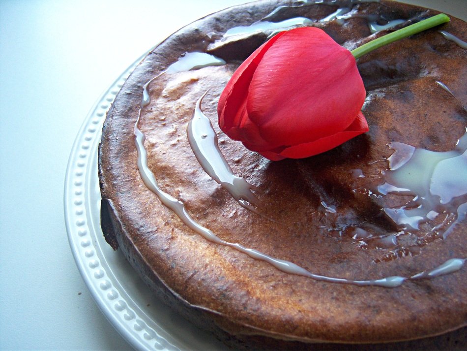 Sweet Dessert with tulip