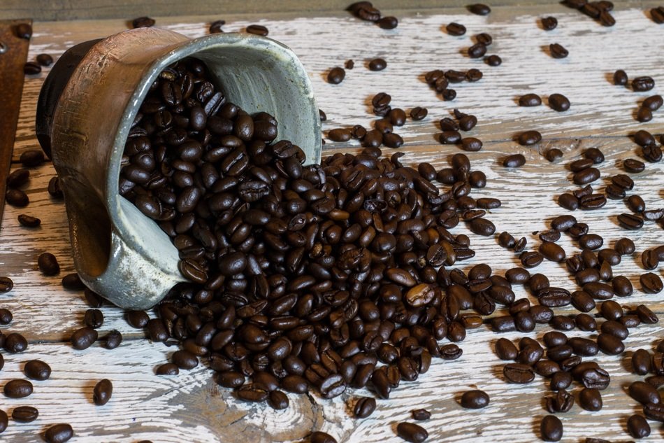 black coffee beans for flavored drink