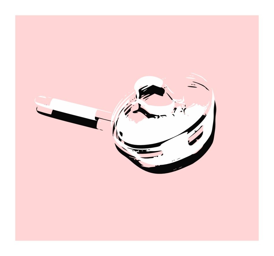 white pan drawing