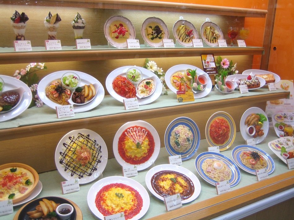 Fake Plastic Food on shelves