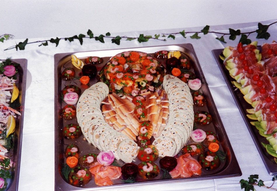 plate of food at the buffet
