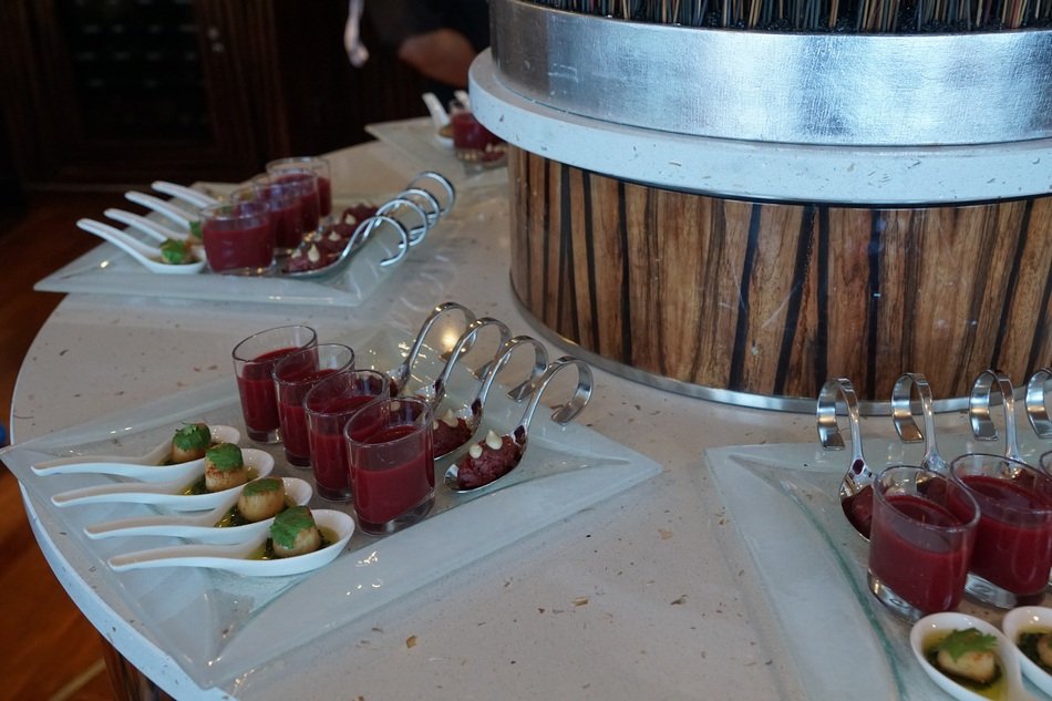 Gourmet food in the restaurant