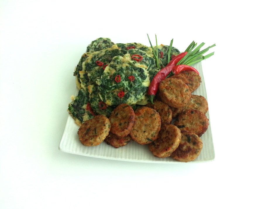 meatballs with vegetables on dish