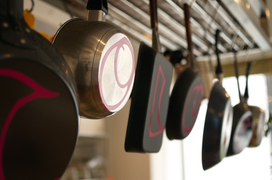 hanging cooking utensils