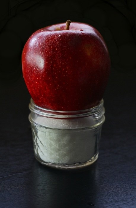 Apple in the sugar
