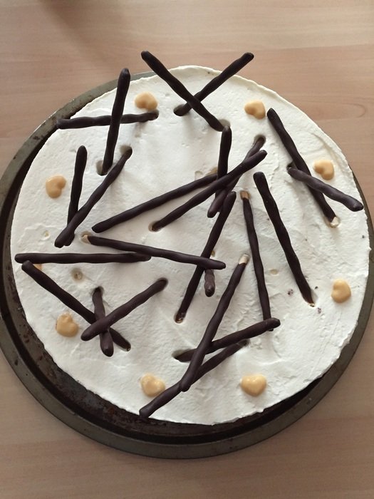 delicious cake with unusual decoration