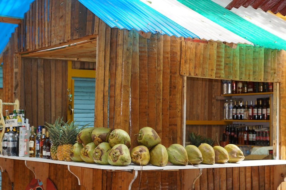 A lot of the coconuts in the bar