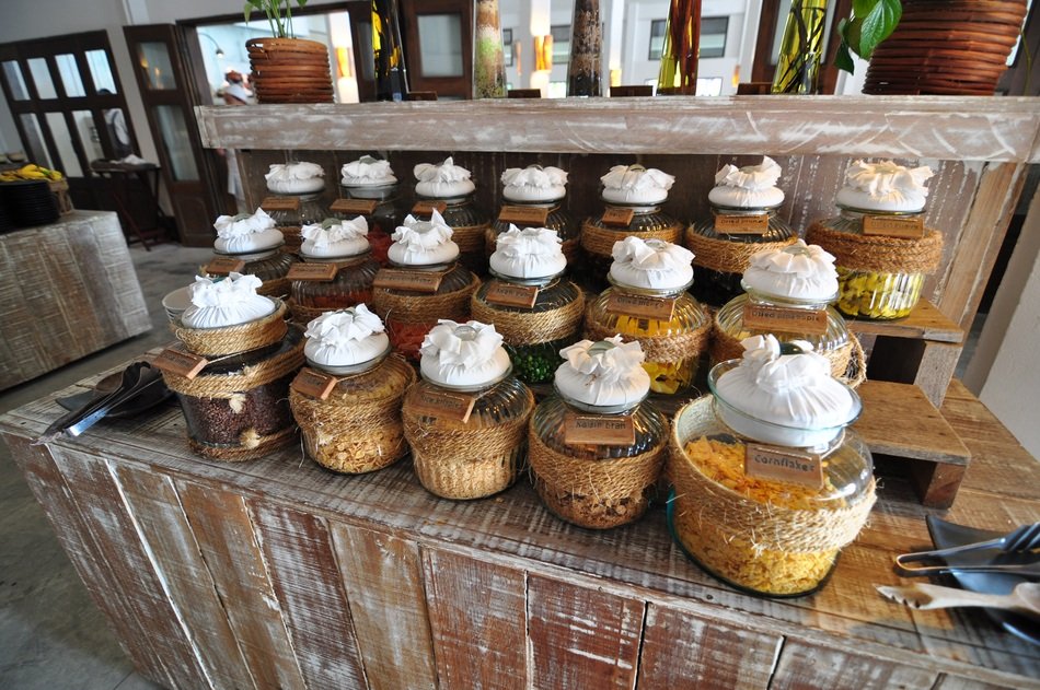 Organic food in hotel