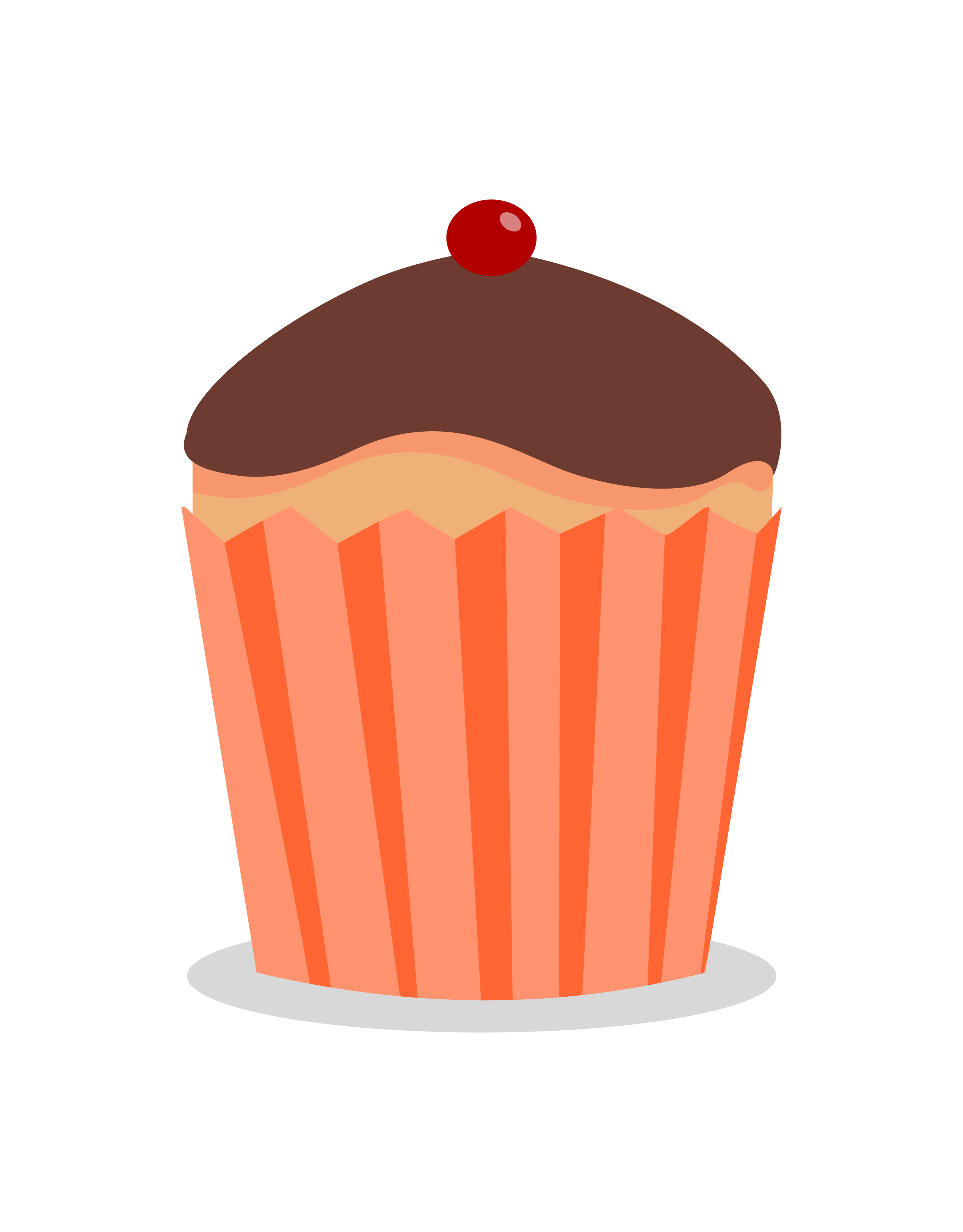 Chocolate Cream Cupcake, illustration free image download