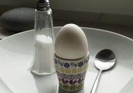 boiled egg with salt for breakfast