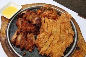 grilled meat in a plate