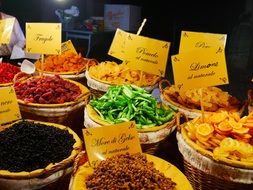 colorful dried Fruits on the Market