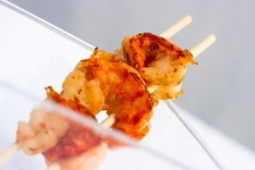 Macro photo of the Healthy Food on stick