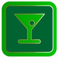 green icon with alcoholic drink