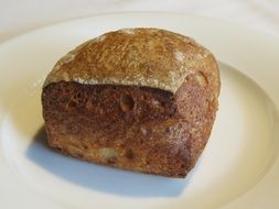 brown bread on a white plate