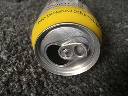 empty beer can closeup