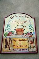 vintage italian plate sign