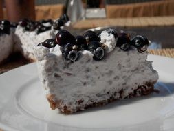 sweet cake with black currants