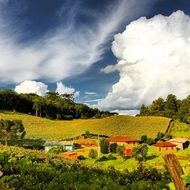 landscape of a rural valley in Brazil