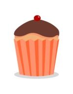 Chocolate Cream Cupcake, illustration