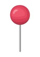 pink candy on a stick as an illustration