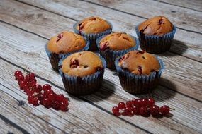 muffins and red currants