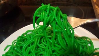 beautiful delicious Green Pasta