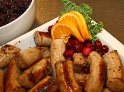 grill Sausage Orange