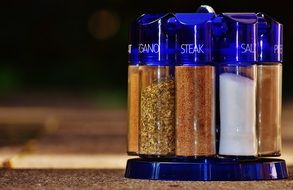 bright set of spices close up