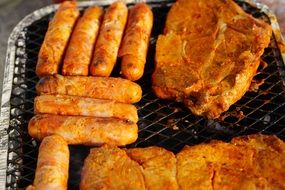 grilled food close up