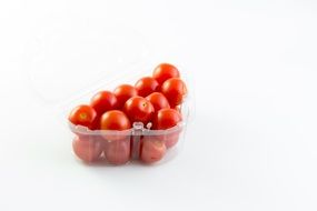 red cherry tomatoes in a tray