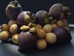 pile of Mangosteen Fruits