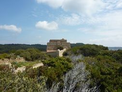 aged Fortress at Mediterranean sea, France