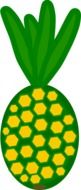 green pineapple with yellow spots