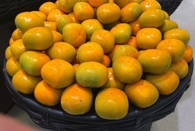 Sweet Persimmons in pile, japan, yokosuka