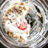 Parfait with Yogurt, top view