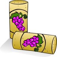 wine corks with a pattern