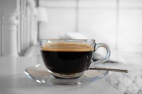 coffee in a glass cup