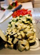 slices of fresh healthy vegetables
