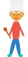 graphic image of a little cook with a wooden spoon