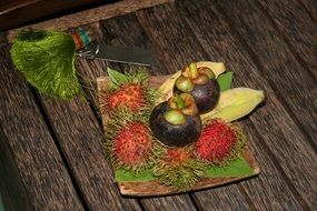tropical fruits as exotic food