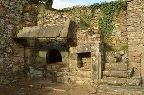 landscape of Historical stone oven in France