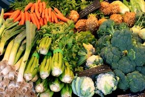 farmers local market with fresh vegetables
