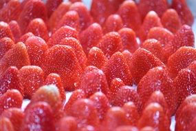 beautifully stacked strawberries