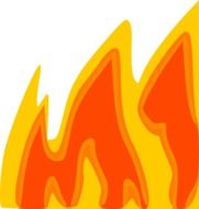 Picture of orange and yellow fire
