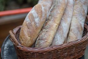 Brown Bread in Basket