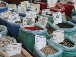 colourful Herbs Market in france