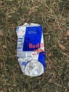 bent can on the ground