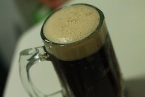 Black beer in the glass