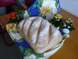 rectangular fresh bread